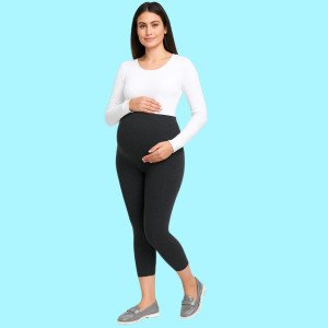 WOMENS CHARCAOL COLOR  MATERNITY LEGGINGS