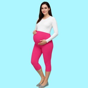 WOMENS PINK COLOR  MATERNITY LEGGINGS